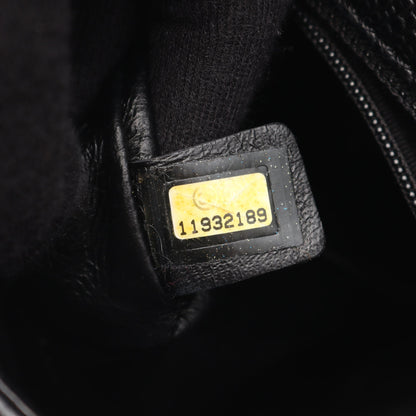 マトラッセ トップハンドル ハンドバッグ キャビアスキン ブラック シルバー金具 シャネル バッグ CHANEL
