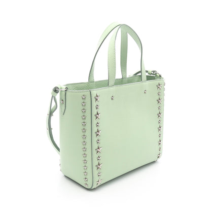 PEGASI ハンドバッグ レザー ライトグリーン スタースタッズ 2WAY ジミーチュウ バッグ JIMMY CHOO
