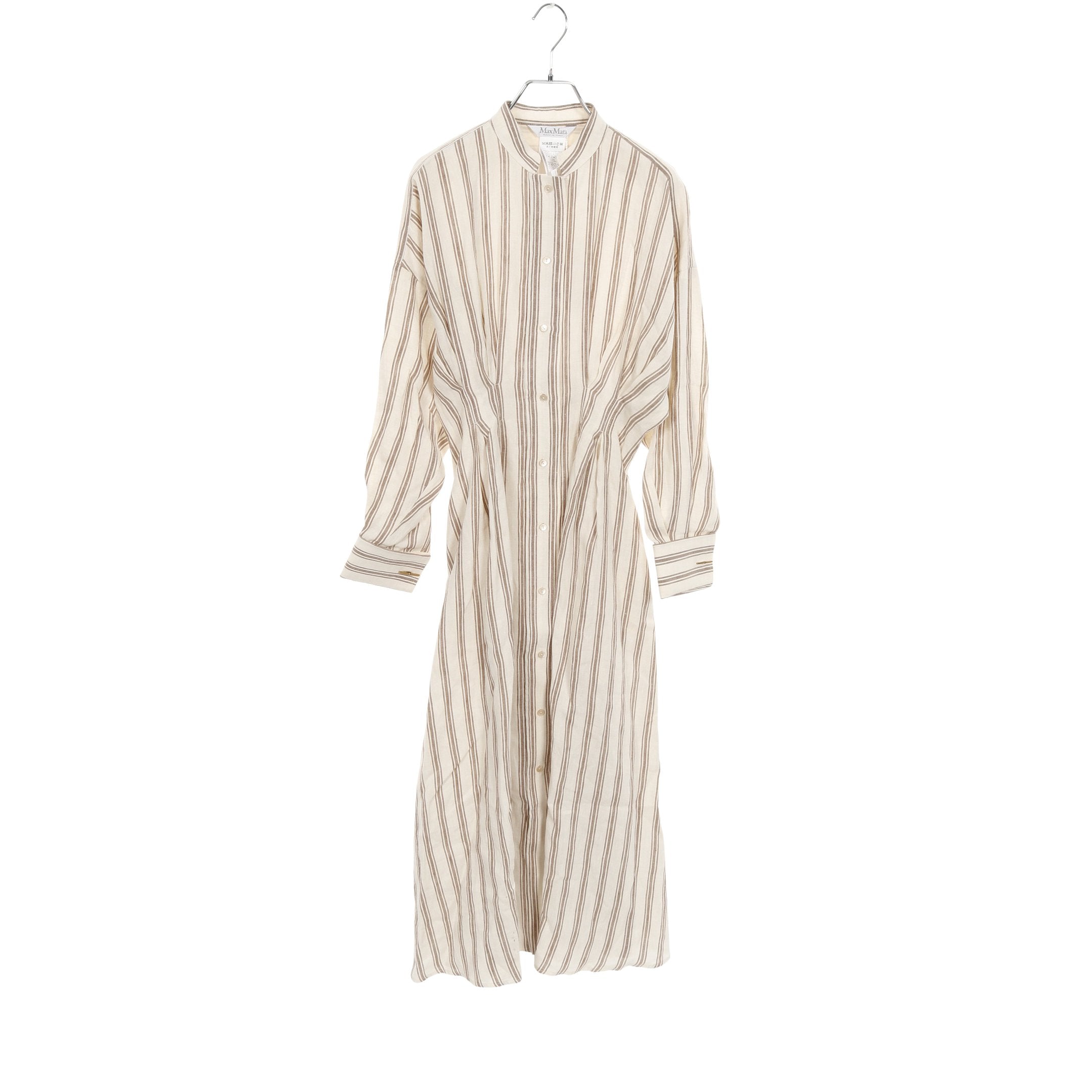 MaxMara ストライプシャツワンピース SALEセール白タグMAXMARAマックス