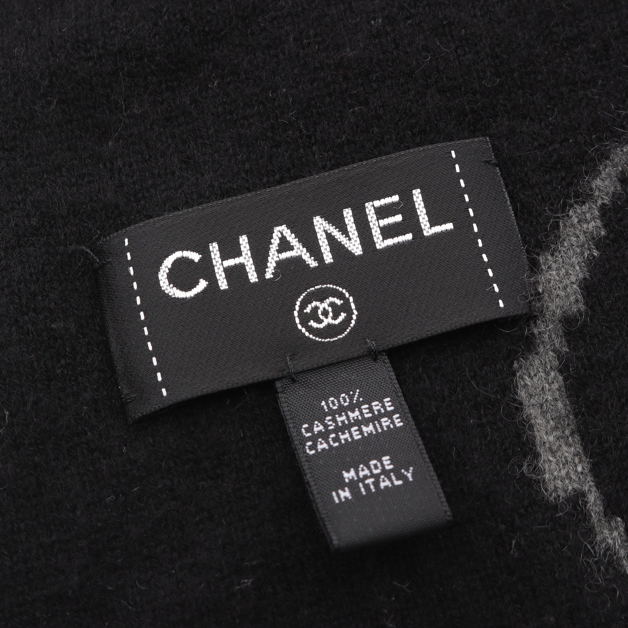 ココマーク ストール マフラー カシミヤ ブラック グレー シャネル – RECLO