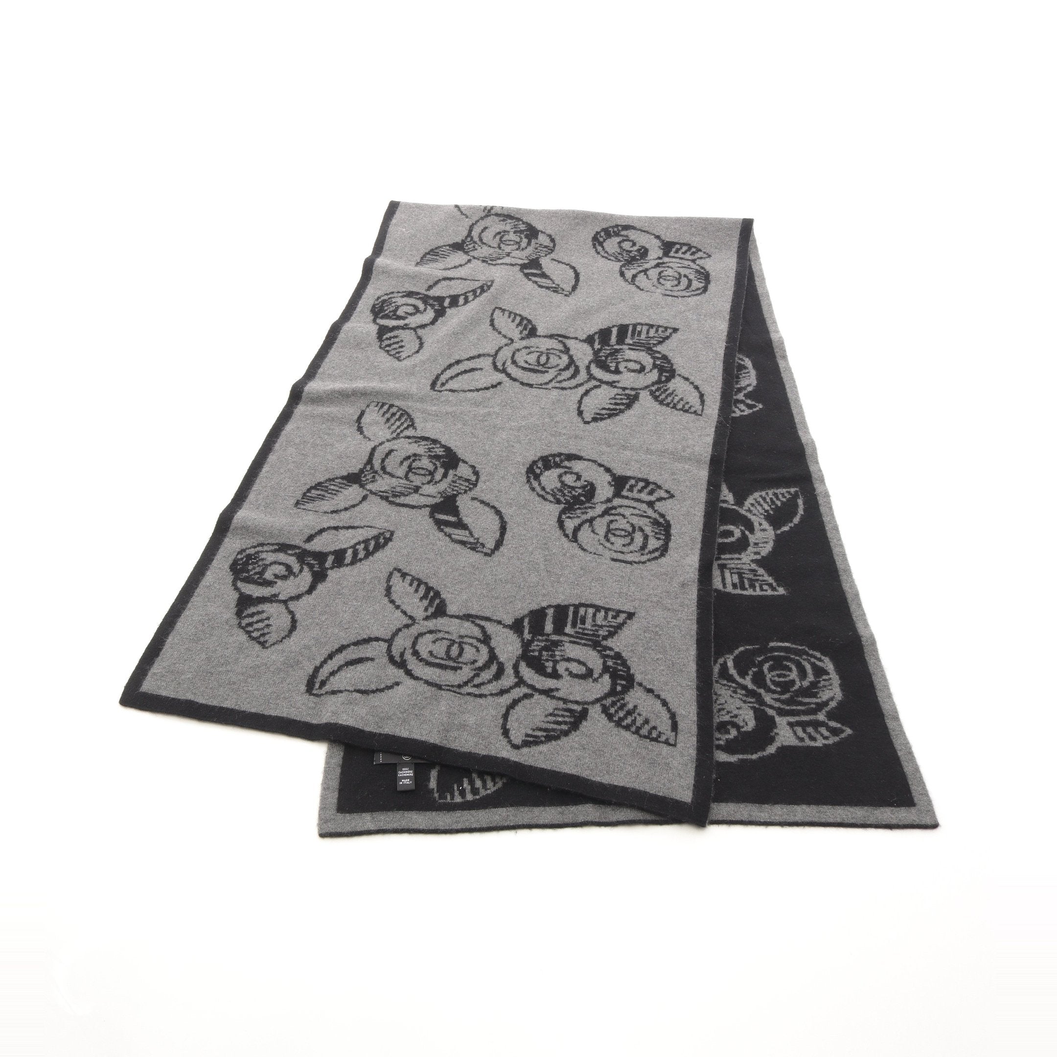 ココマーク ストール マフラー カシミヤ ブラック グレー シャネル – RECLO