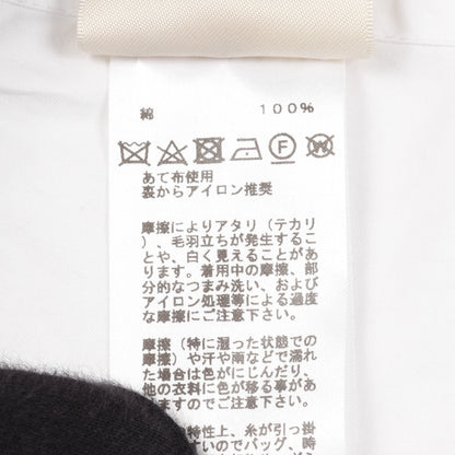 セリエボタン ジップアップ シャツ 長袖 コットン ホワイト エルメス トップス HERMES