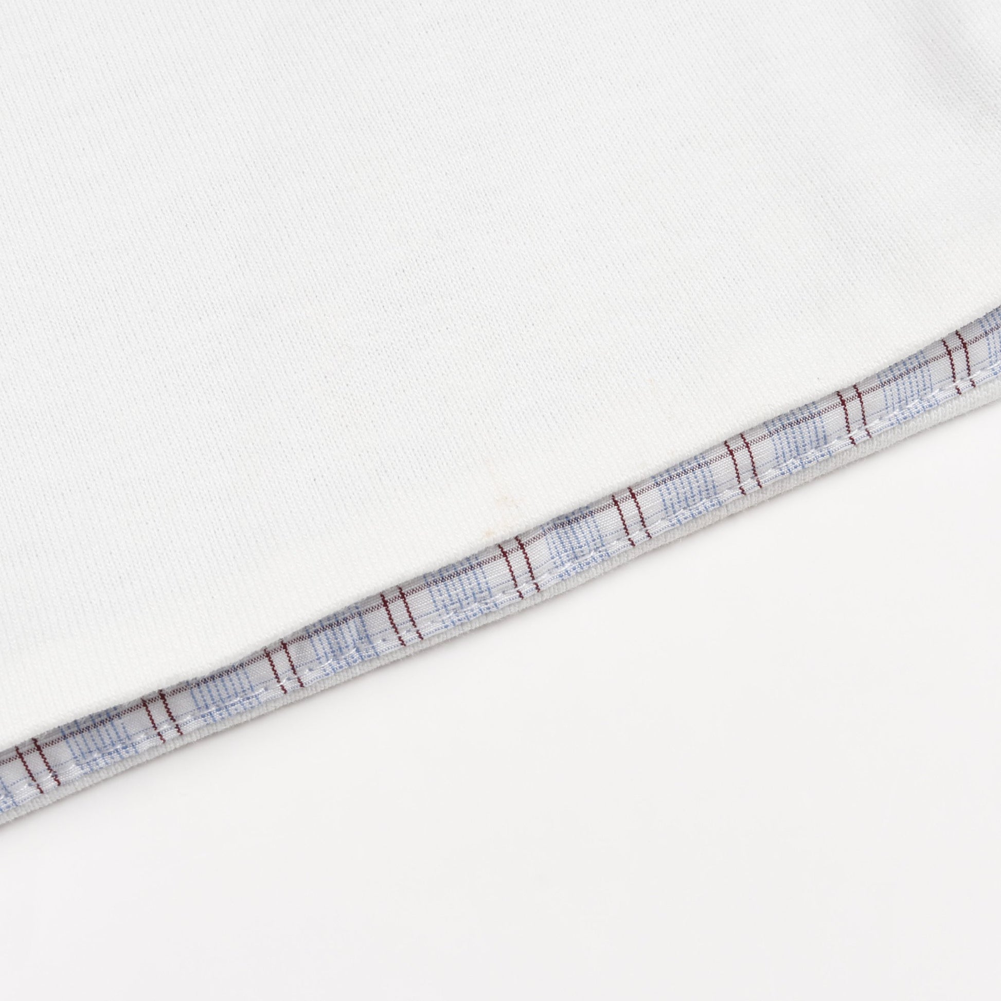 ダブルレイヤー Tシャツ クルーネック 半袖 チェック コットン ホワイト ボッテガヴェネタ トップス BOTTEGA VENETA