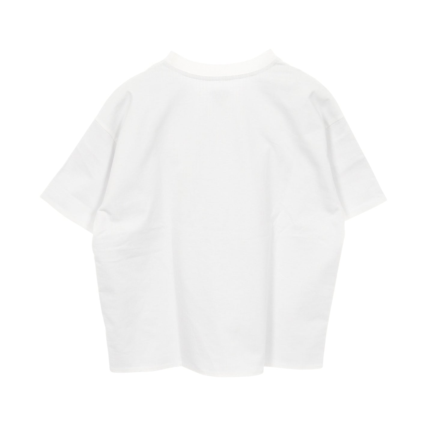 ダブルレイヤー Tシャツ クルーネック 半袖 チェック コットン ホワイト ボッテガヴェネタ トップス BOTTEGA VENETA