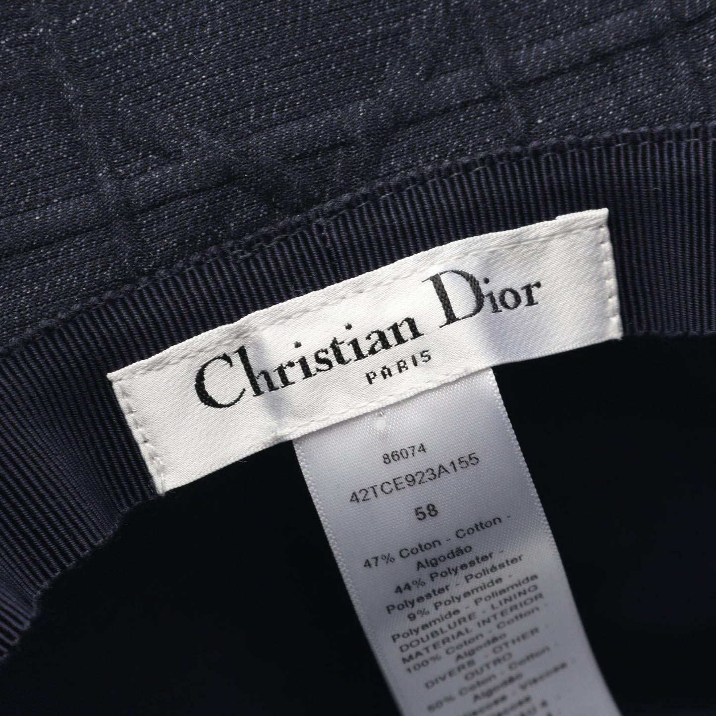 TEDDY-D ボブハット バケットハット 帽子 デニム インディゴブルー クリスチャンディオール 財布・小物 Christian Dior
