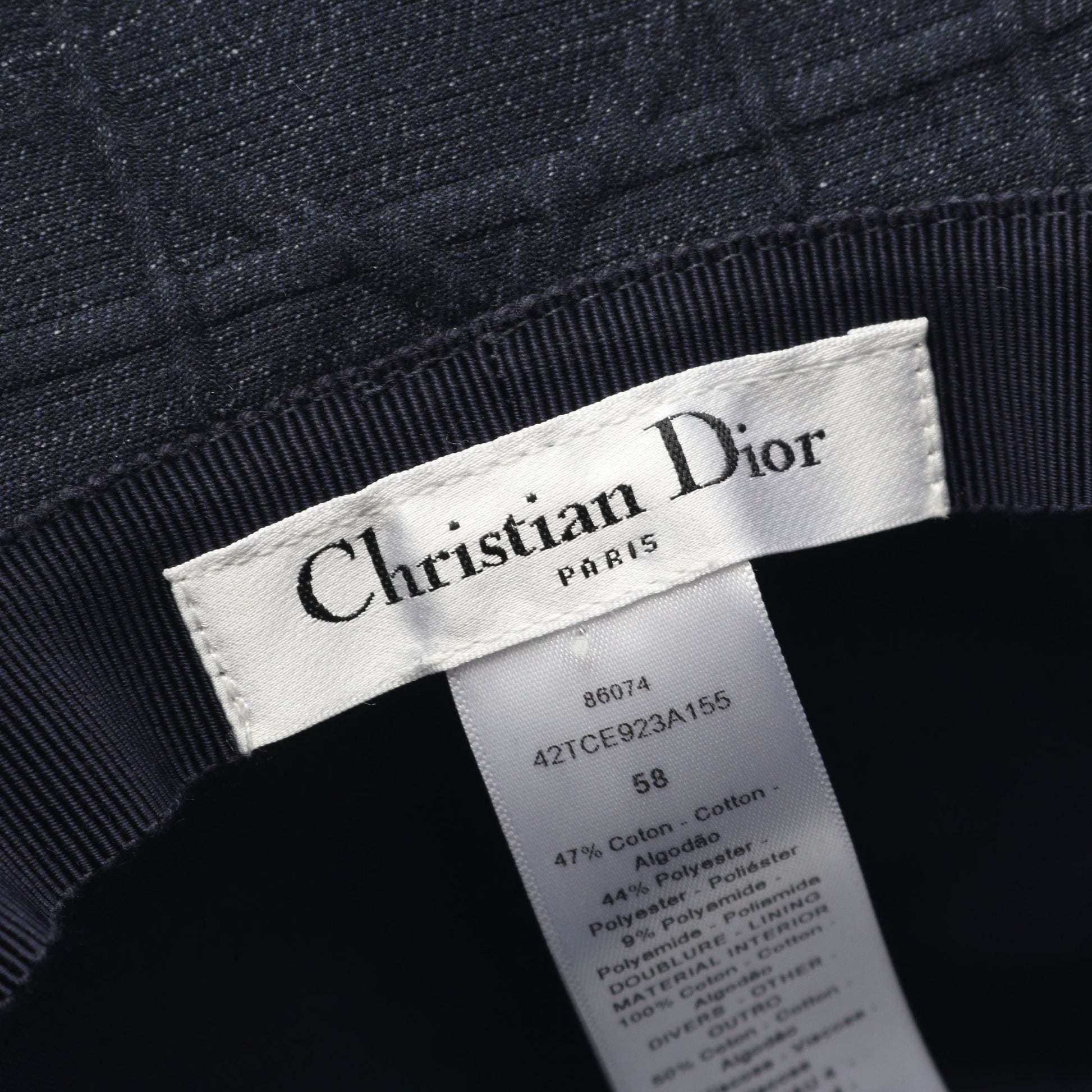 TEDDY-D ボブハット バケットハット 帽子 デニム インディゴブルー クリスチャンディオール 財布・小物 Christian Dior