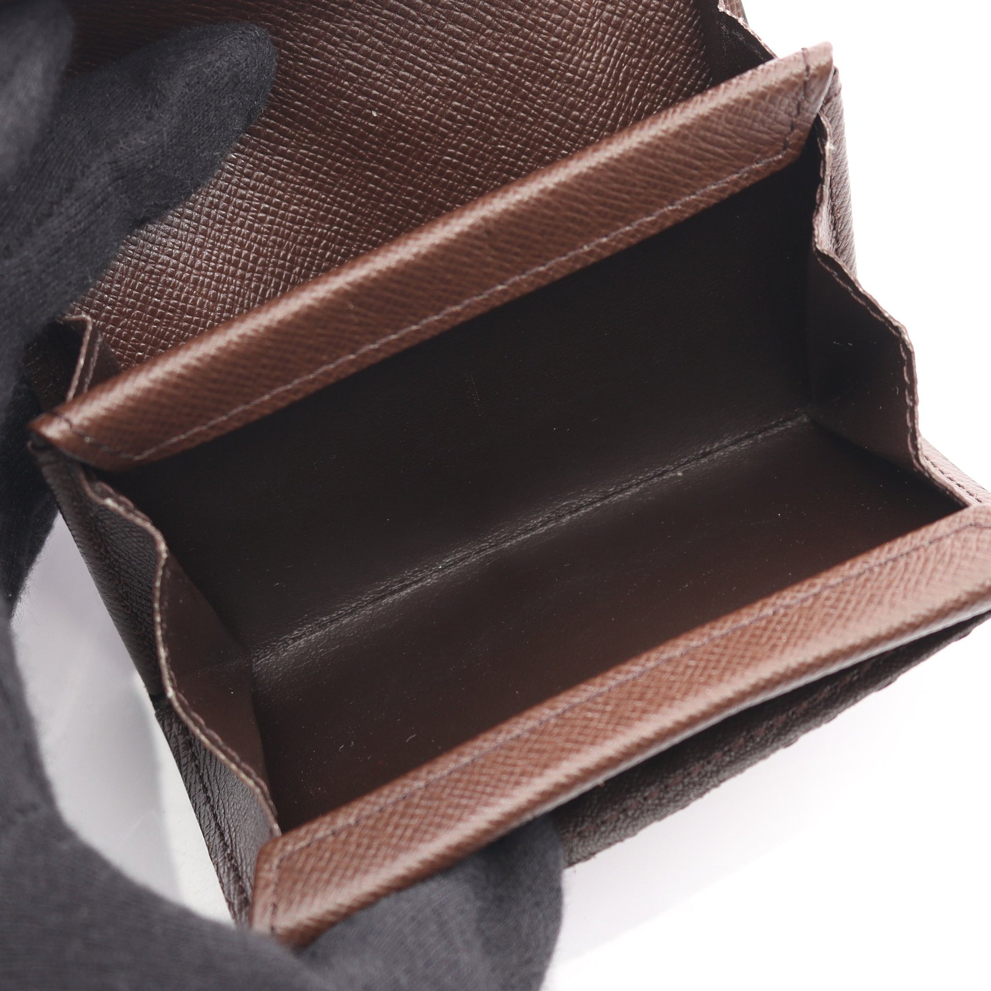 ポルトモネプラ ダミエエベヌ コインケース PVC ブラウン ルイヴィトン  