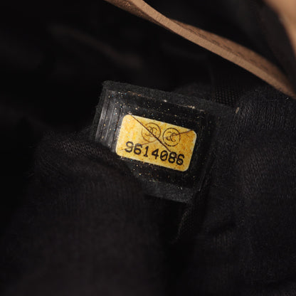 カンボンライン ミディアム ハンドバッグ トートバッグ レザー ベージュ ブラック シルバー金具 シャネル バッグ CHANEL