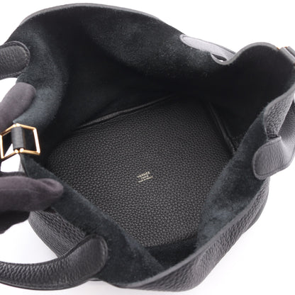 ピコタンロックMM ハンドバッグ トリヨンクレマンス ブラック ゴールド金具 W刻印 エルメス バッグ HERMES