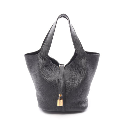 ピコタンロックMM ハンドバッグ トリヨンクレマンス ブラック ゴールド金具 W刻印 エルメス バッグ HERMES