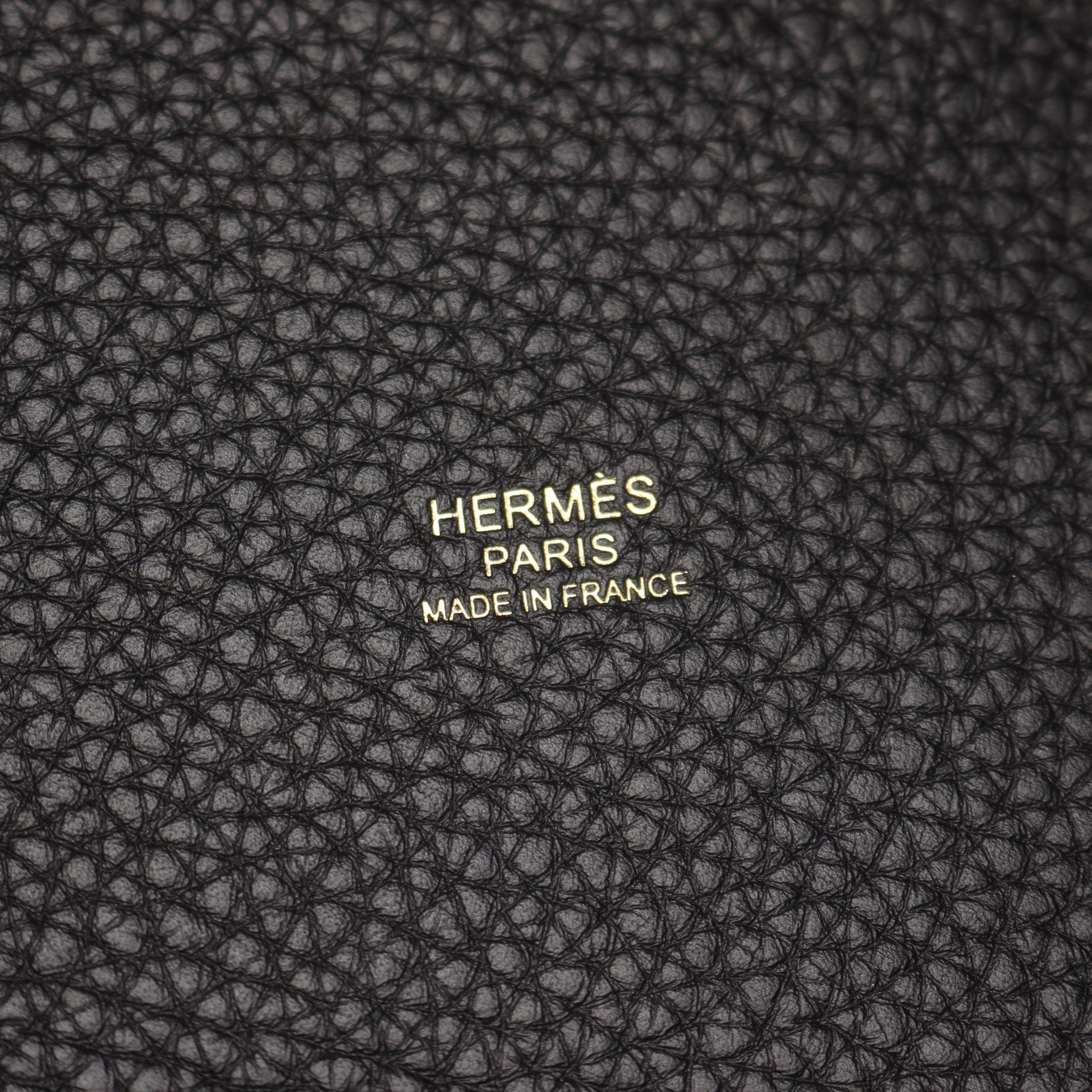 ピコタンロックMM ハンドバッグ トリヨンクレマンス ブラック ゴールド金具 W刻印 エルメス バッグ HERMES