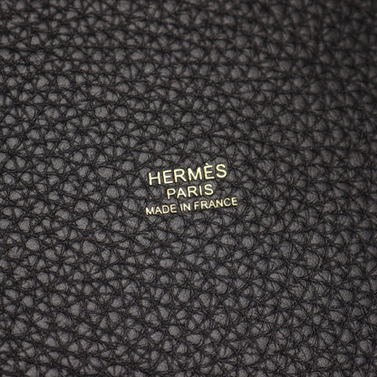 ピコタンロックMM ハンドバッグ トリヨンクレマンス ブラック ゴールド金具 W刻印 エルメス バッグ HERMES