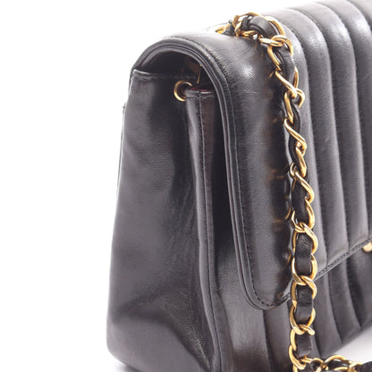 マドモアゼル チェーンショルダーバッグ ラムスキン ブラック ゴールド金具 シャネル バッグ CHANEL