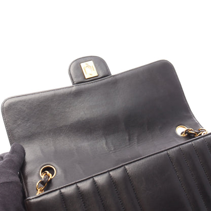 マドモアゼル チェーンショルダーバッグ ラムスキン ブラック ゴールド金具 シャネル バッグ CHANEL