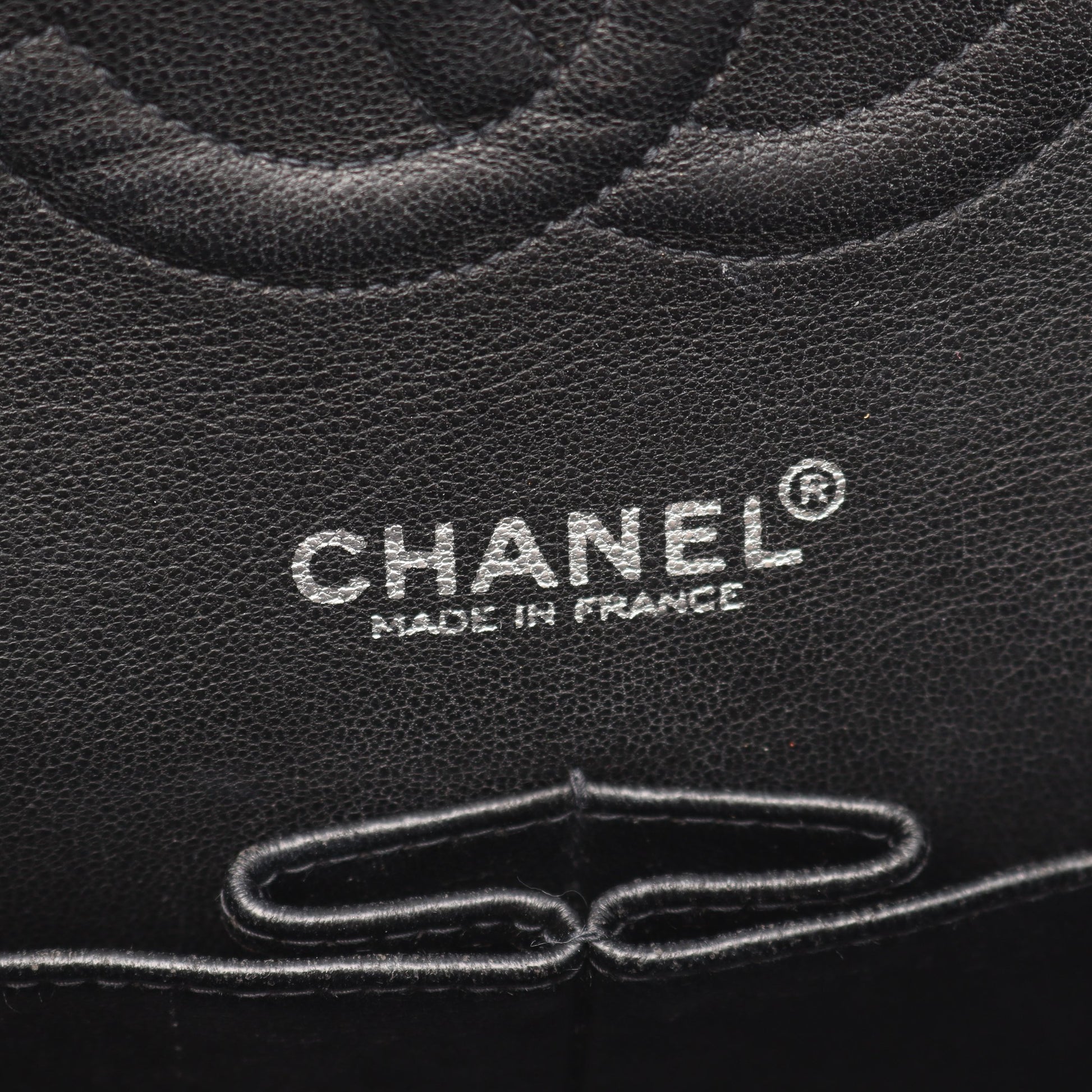 マトラッセ Wフラップ Wチェーンショルダーバッグ キャビアスキン ブラック シルバー金具 シャネル バッグ CHANEL