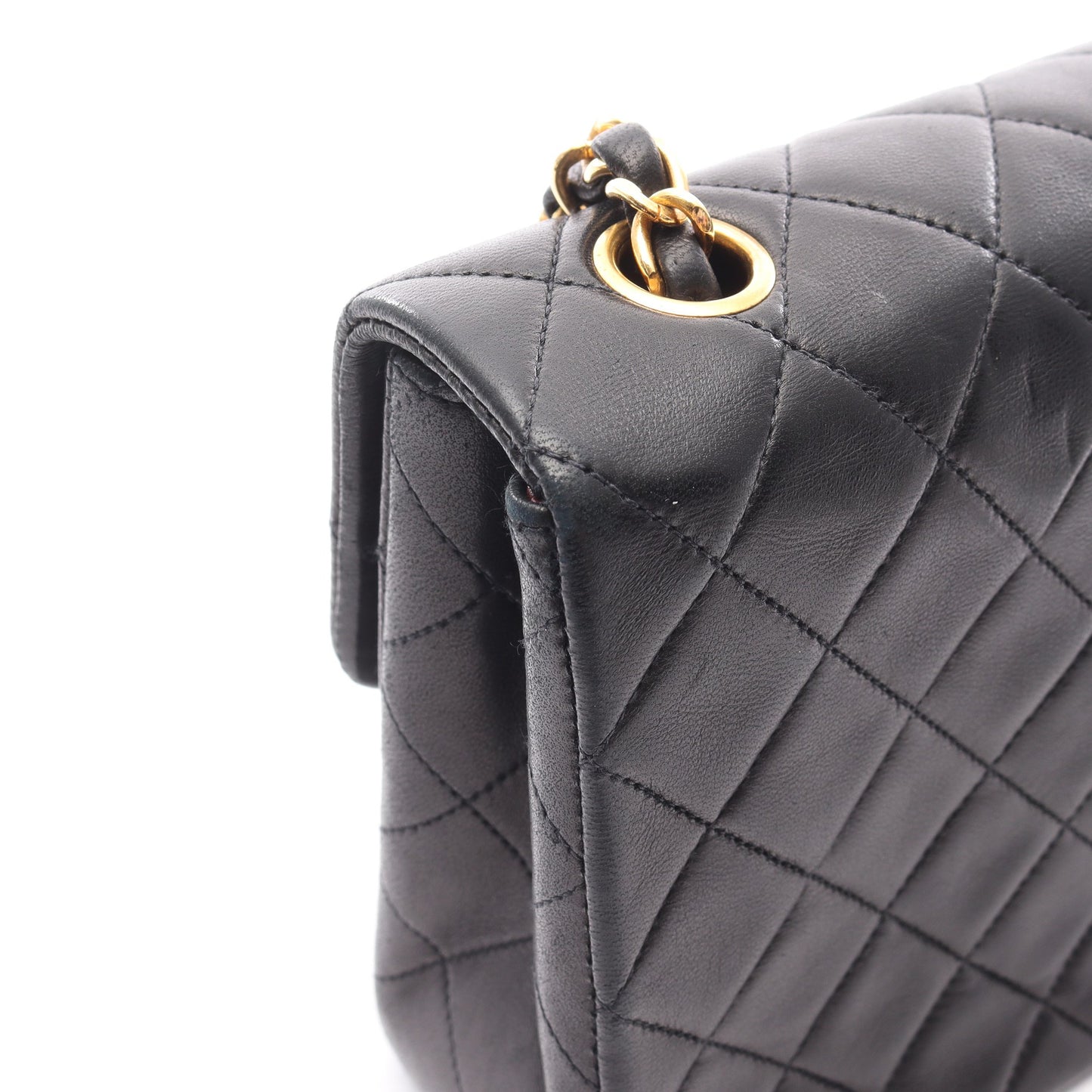 ミニマトラッセ20 チェーンショルダーバッグ ラムスキン ブラック ゴールド金具 シャネル バッグ CHANEL