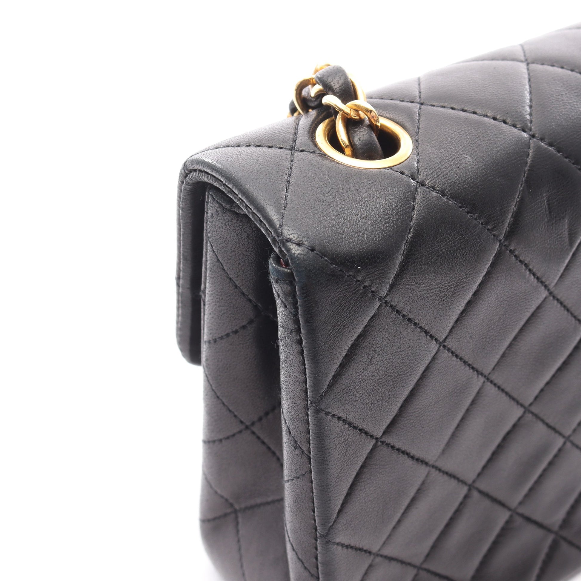 ミニマトラッセ20 チェーンショルダーバッグ ラムスキン ブラック ゴールド金具 シャネル バッグ CHANEL