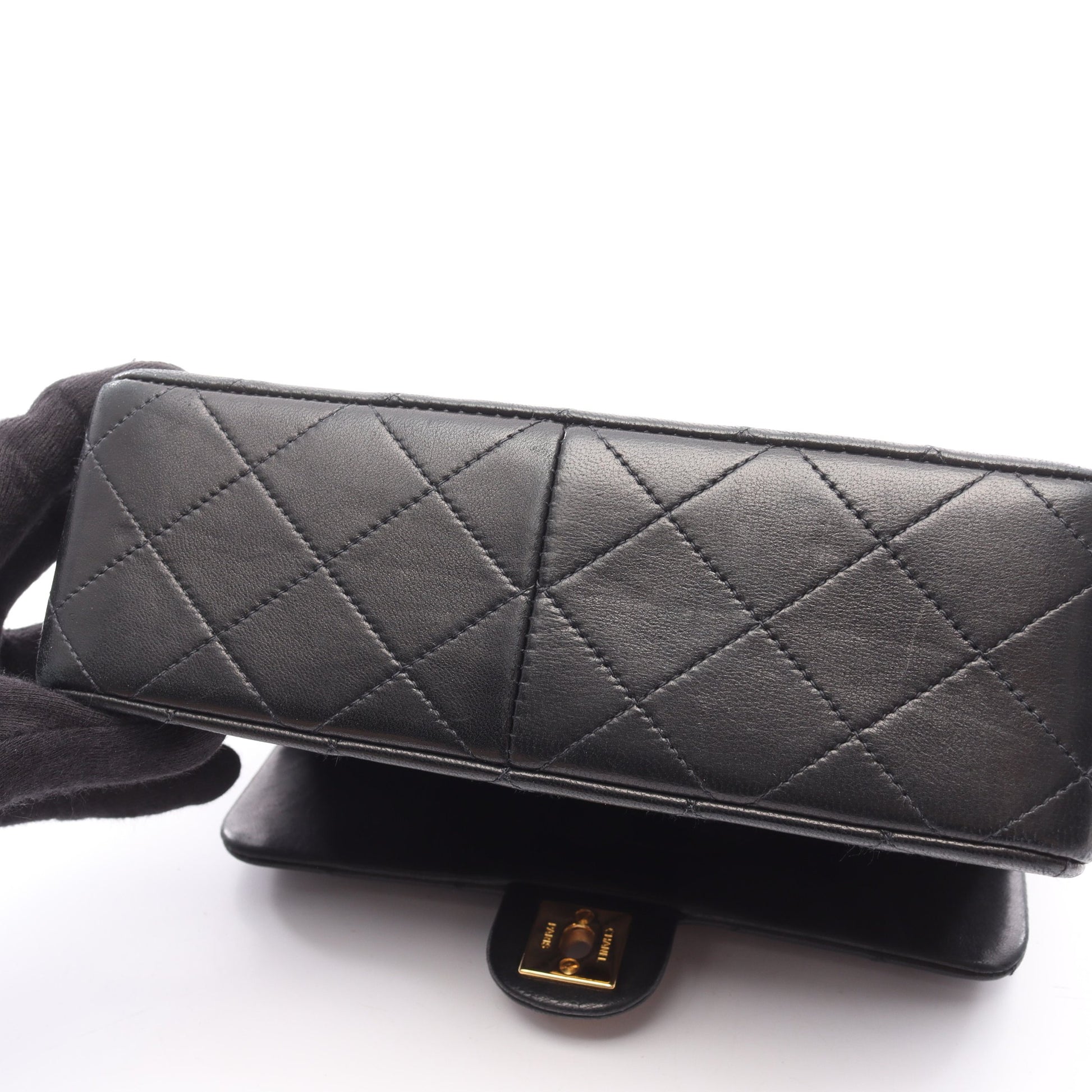ミニマトラッセ20 チェーンショルダーバッグ ラムスキン ブラック ゴールド金具 シャネル バッグ CHANEL
