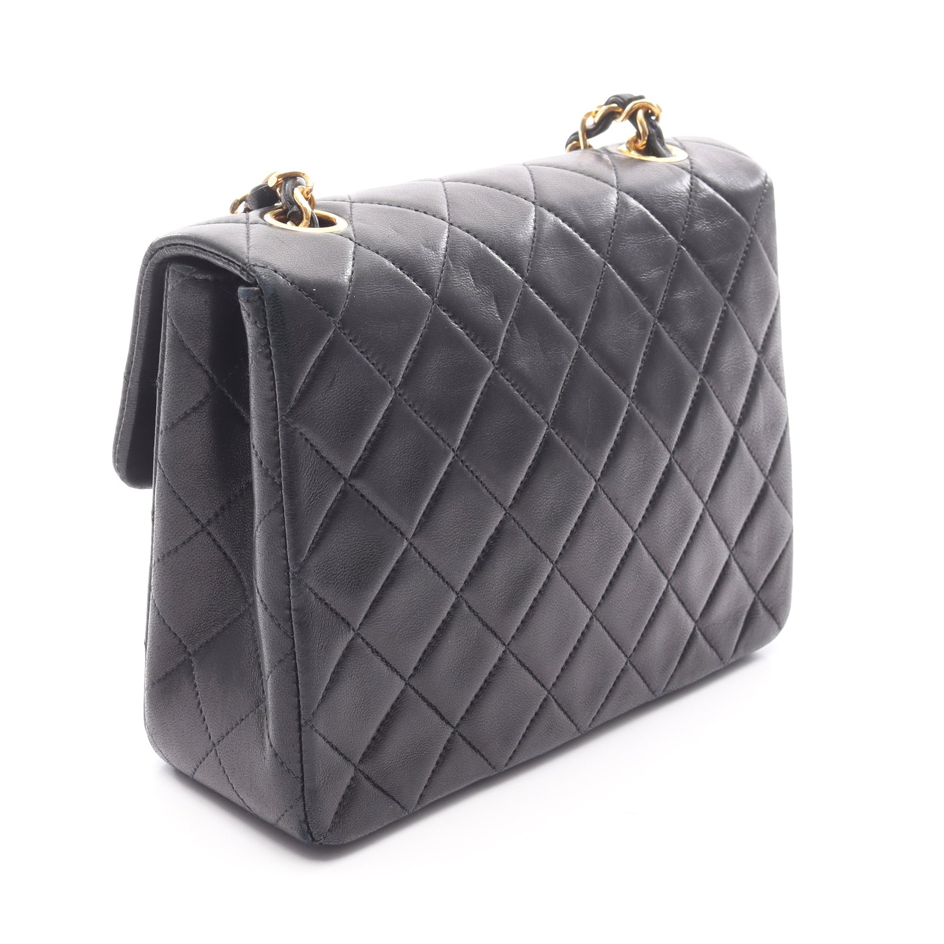 ミニマトラッセ20 チェーンショルダーバッグ ラムスキン ブラック ゴールド金具 シャネル バッグ CHANEL
