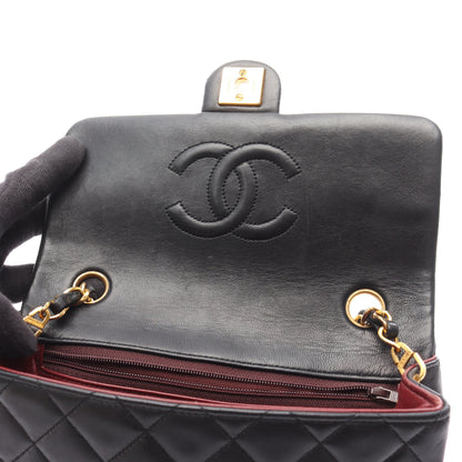 ミニマトラッセ20 チェーンショルダーバッグ ラムスキン ブラック ゴールド金具 シャネル バッグ CHANEL