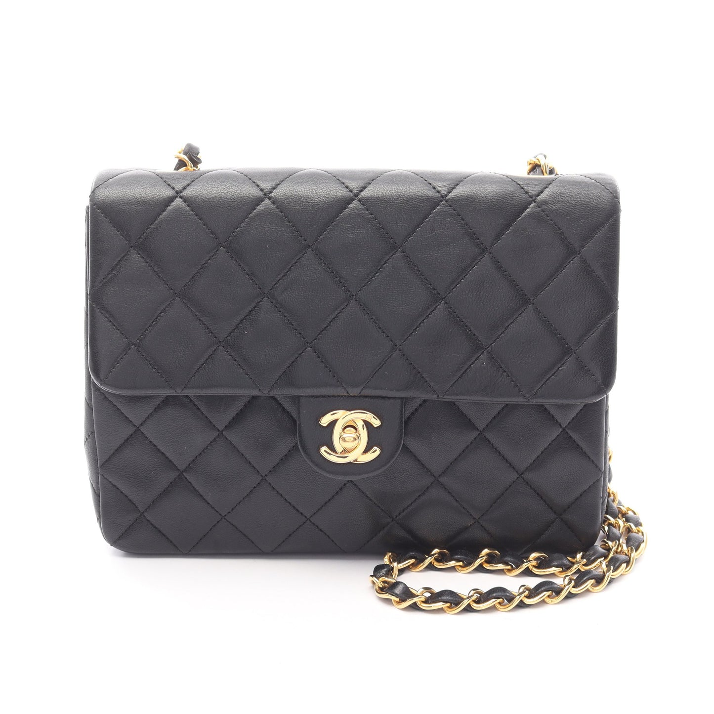 ミニマトラッセ20 チェーンショルダーバッグ ラムスキン ブラック ゴールド金具 シャネル バッグ CHANEL