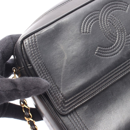 ココマーク チェーンショルダーバッグ ラムスキン ブラック ゴールド金具 シャネル バッグ CHANEL