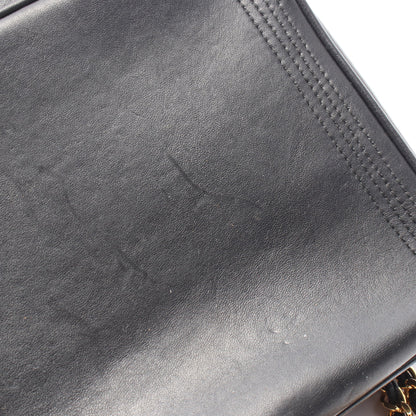 ココマーク チェーンショルダーバッグ ラムスキン ブラック ゴールド金具 シャネル バッグ CHANEL