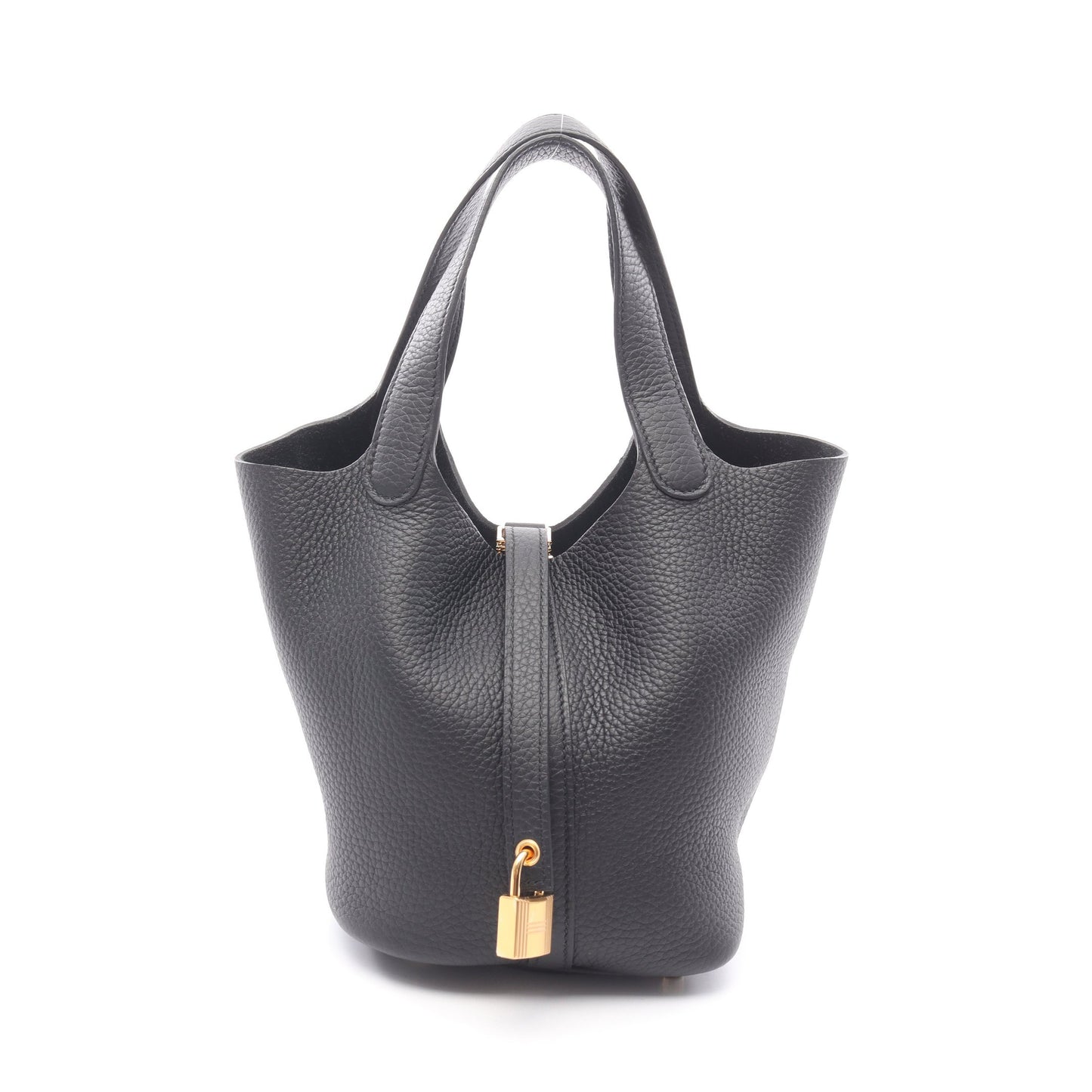 ピコタンロックPM ハンドバッグ トリヨンクレマンス ブラック ゴールド金具 W刻印 エルメス バッグ HERMES