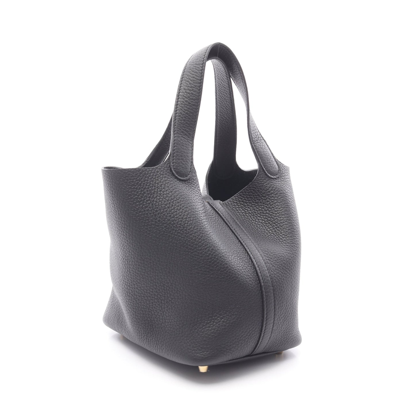 ピコタンロックPM ハンドバッグ トリヨンクレマンス ブラック ゴールド金具 W刻印 エルメス バッグ HERMES