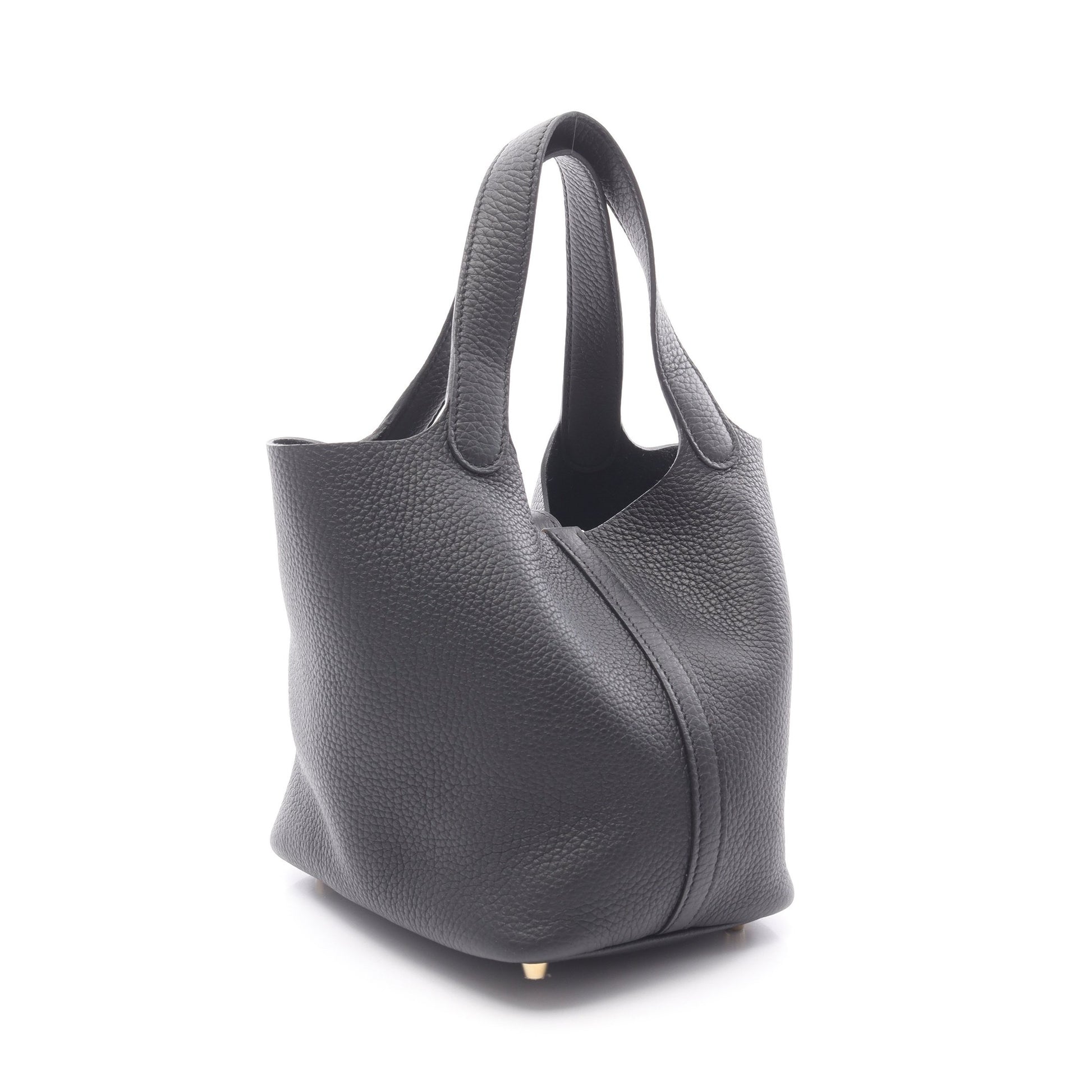 ピコタンロックPM ハンドバッグ トリヨンクレマンス ブラック ゴールド金具 W刻印 エルメス バッグ HERMES