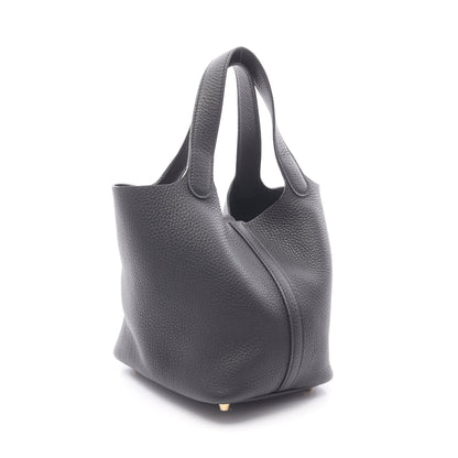 ピコタンロックPM ハンドバッグ トリヨンクレマンス ブラック ゴールド金具 W刻印 エルメス バッグ HERMES