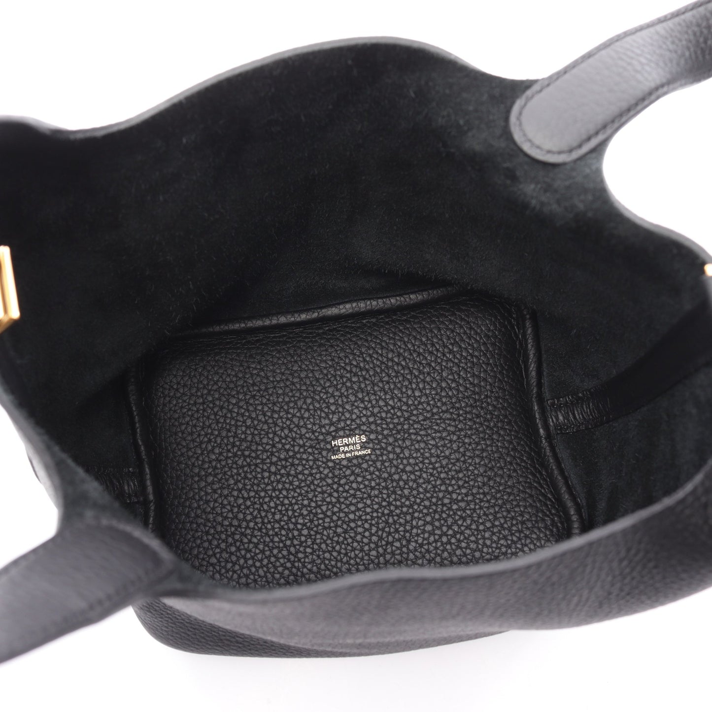 ピコタンロックPM ハンドバッグ トリヨンクレマンス ブラック ゴールド金具 W刻印 エルメス バッグ HERMES