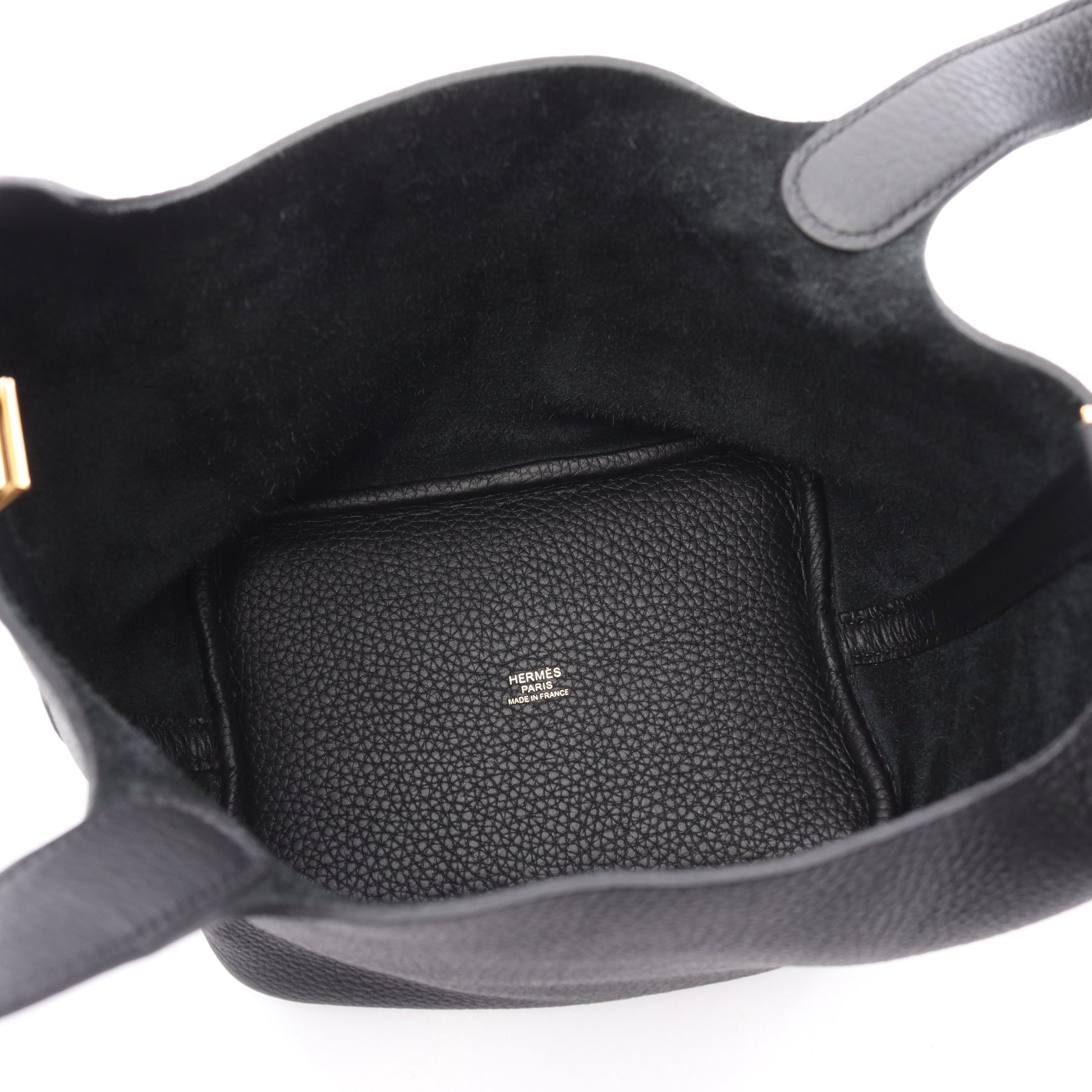 ピコタンロックPM ハンドバッグ トリヨンクレマンス ブラック ゴールド金具 W刻印 エルメス バッグ HERMES