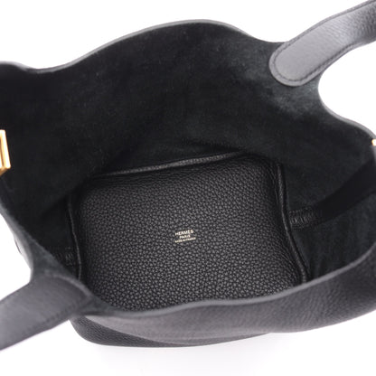 ピコタンロックPM ハンドバッグ トリヨンクレマンス ブラック ゴールド金具 W刻印 エルメス バッグ HERMES