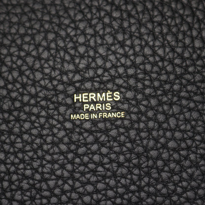 ピコタンロックPM ハンドバッグ トリヨンクレマンス ブラック ゴールド金具 W刻印 エルメス バッグ HERMES