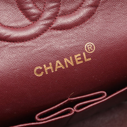 マトラッセ Wフラップ Wチェーンショルダーバッグ ラムスキン ブラック ゴールド金具 シャネル バッグ CHANEL