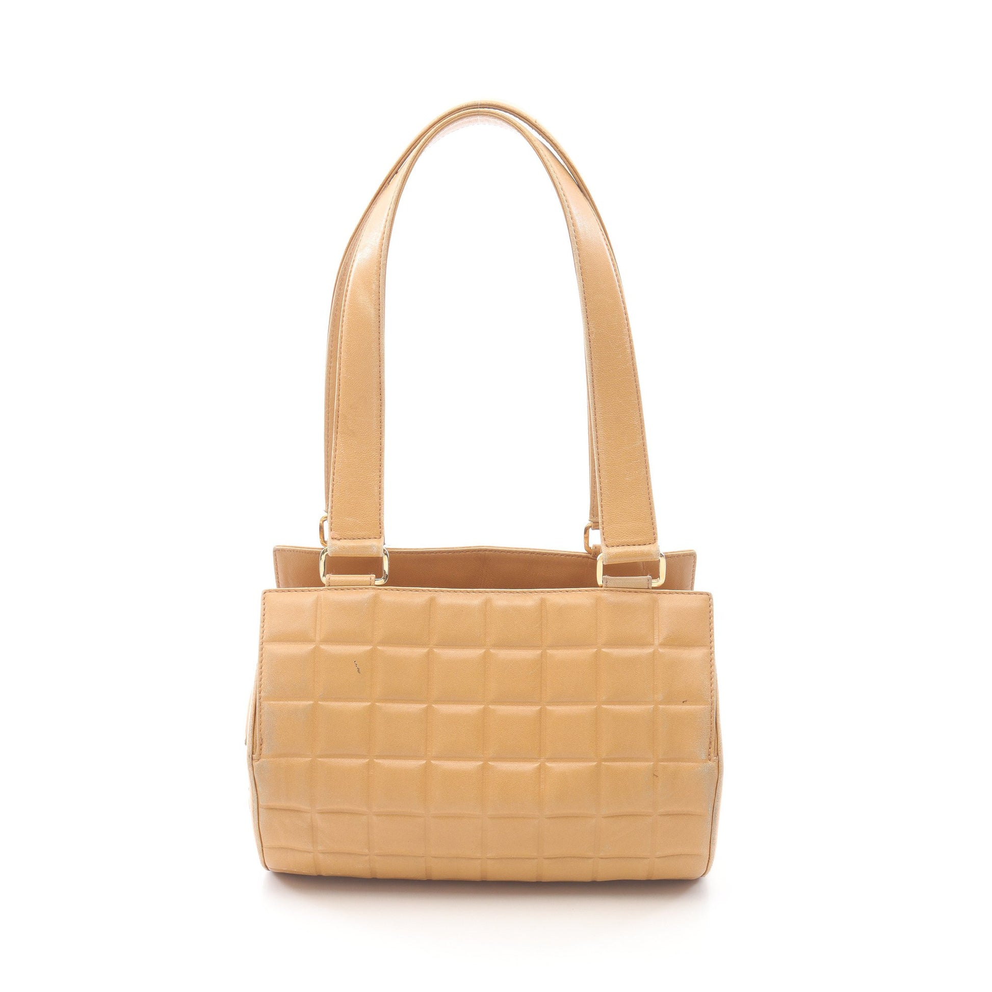 チョコバー ハンドバッグ レザー ベージュ ゴールド金具 シャネル バッグ CHANEL