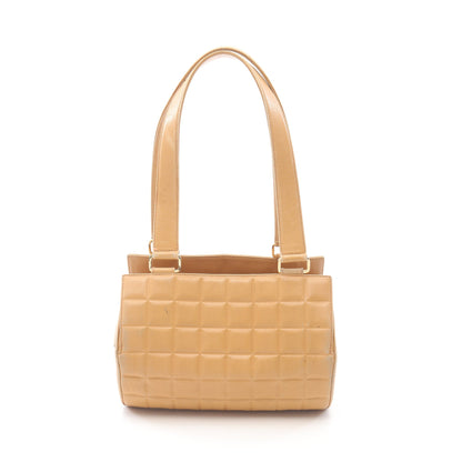 チョコバー ハンドバッグ レザー ベージュ ゴールド金具 シャネル バッグ CHANEL