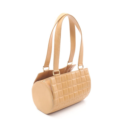 チョコバー ハンドバッグ レザー ベージュ ゴールド金具 シャネル バッグ CHANEL