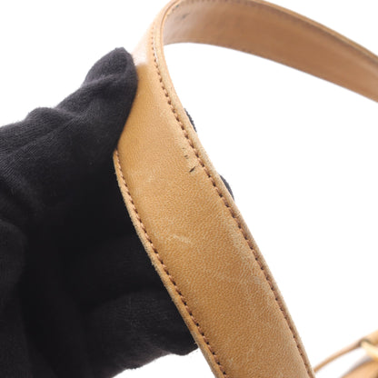 チョコバー ハンドバッグ レザー ベージュ ゴールド金具 シャネル バッグ CHANEL