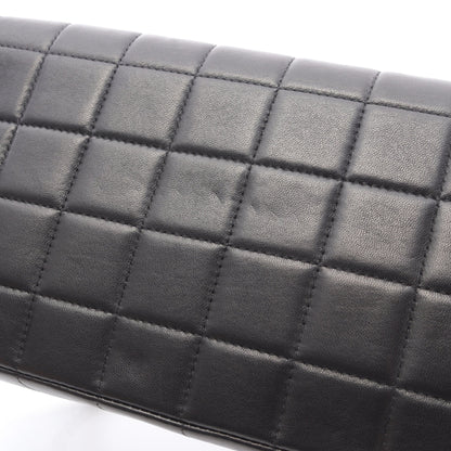チョコバー チェーンショルダーバッグ ラムスキン ブラック ゴールド金具 シャネル バッグ CHANEL