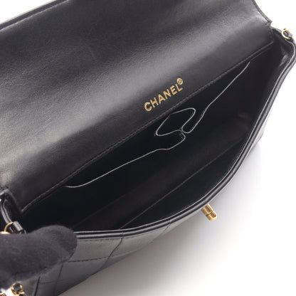 チョコバー チェーンショルダーバッグ ラムスキン ブラック ゴールド金具 シャネル バッグ CHANEL