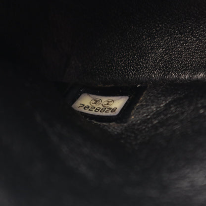チョコバー チェーンショルダーバッグ ラムスキン ブラック ゴールド金具 シャネル バッグ CHANEL