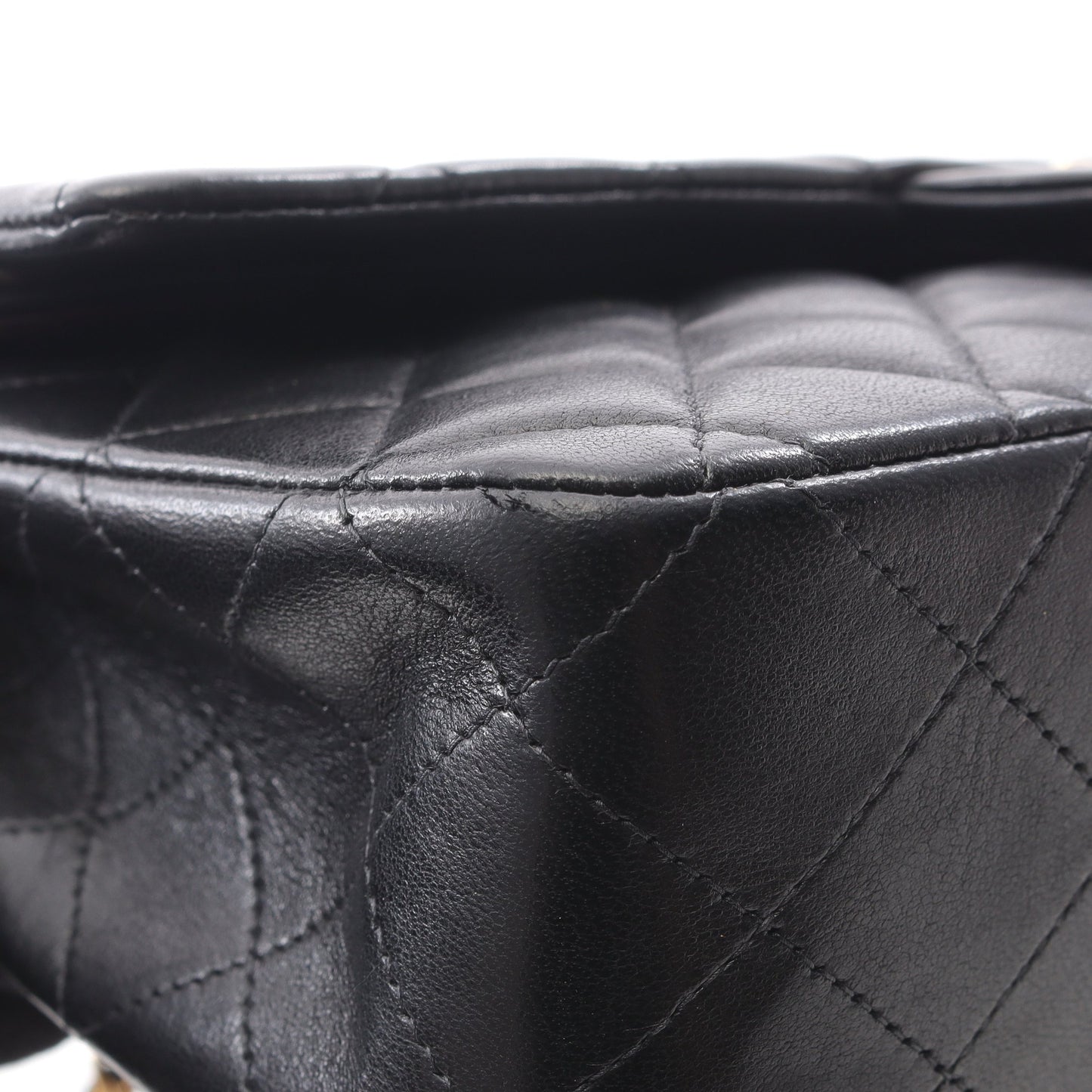 マトラッセ Wフラップ Wチェーンショルダーバッグ ラムスキン ブラック ゴールド金具 シャネル バッグ CHANEL