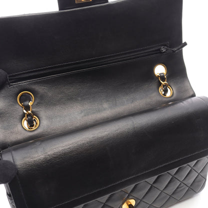 マトラッセ Wフラップ Wチェーンショルダーバッグ ラムスキン ブラック ゴールド金具 シャネル バッグ CHANEL