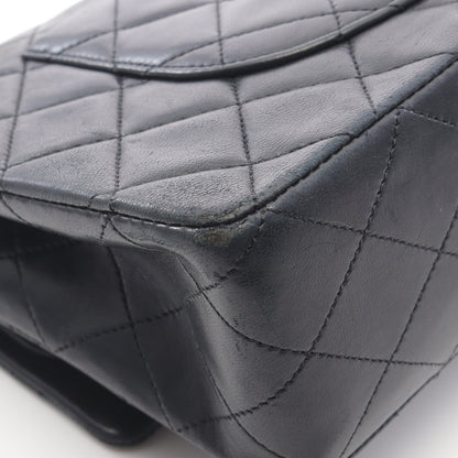 マトラッセ Wフラップ Wチェーンショルダーバッグ ラムスキン ブラック ゴールド金具 シャネル バッグ CHANEL