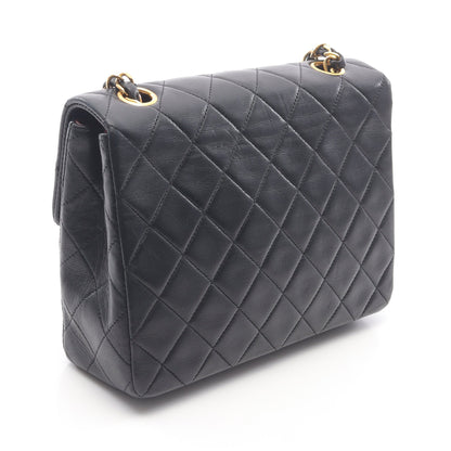 ミニマトラッセ チェーンショルダーバッグ ラムスキン ブラック ゴールド金具 シャネル バッグ CHANEL