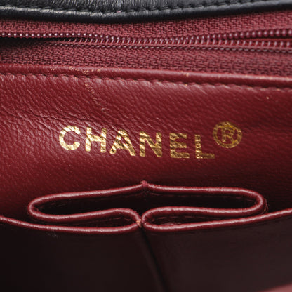 ミニマトラッセ チェーンショルダーバッグ ラムスキン ブラック ゴールド金具 シャネル バッグ CHANEL