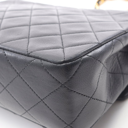 ミニマトラッセ チェーンショルダーバッグ ラムスキン ブラック ゴールド金具 シャネル バッグ CHANEL