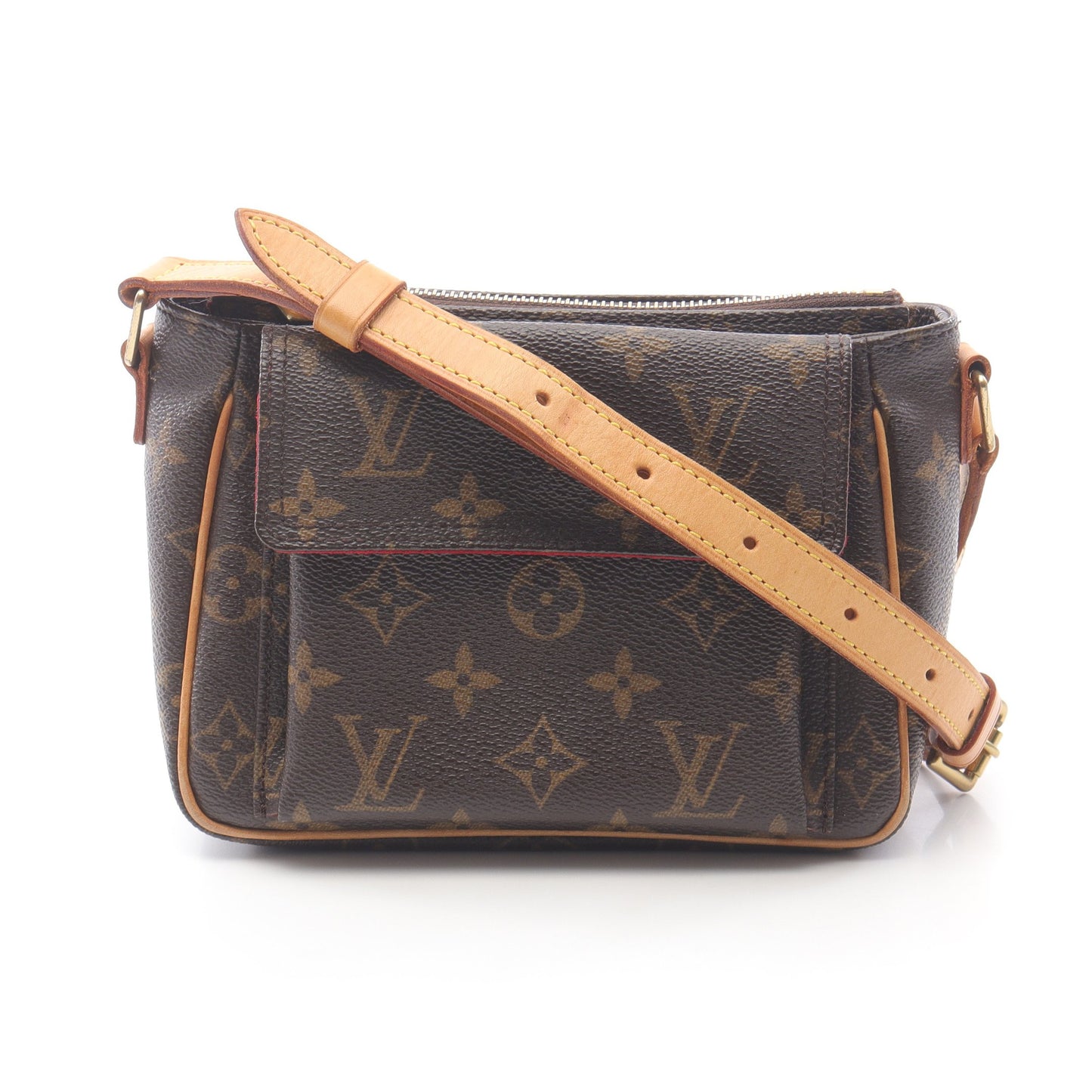 ヴィバシテPM モノグラム ショルダーバッグ PVC レザー ブラウン ルイヴィトン バッグ LOUIS VUITTON